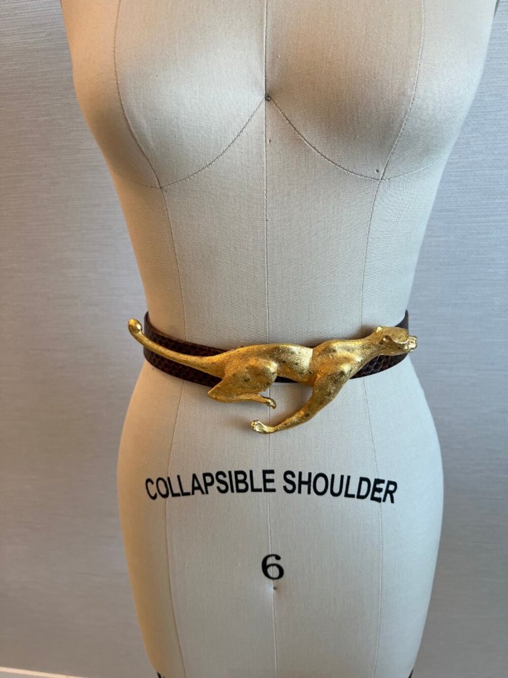 Christopher Ross 1992 Gold Cheetah Belt 4 Interchangeable Straps Snakeskin